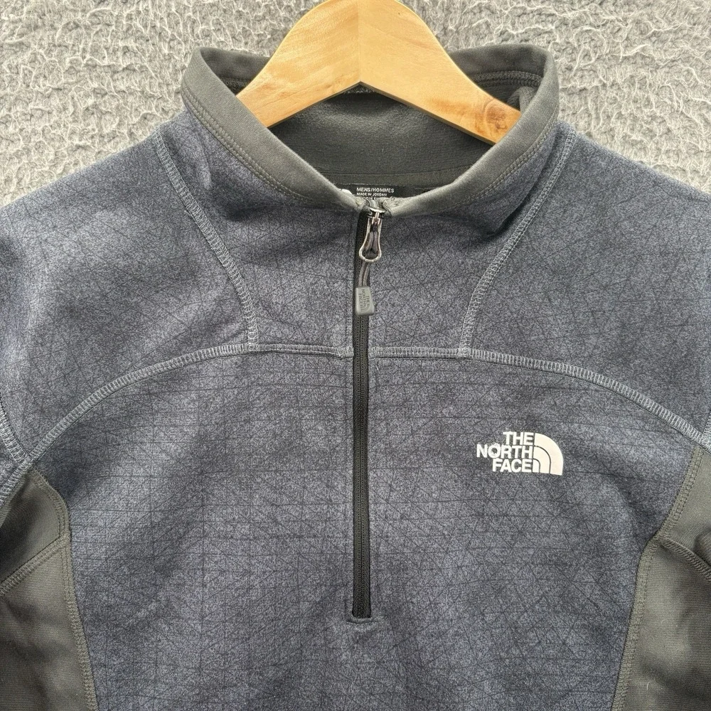 The North Face Pullover Mens Small Navy Gray Quarter Zip Performance NF0A37JV